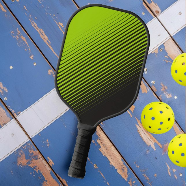 Palas De Pickleball Moderno Neon Green Black Sports Tilly Fade (Subido por el creador)