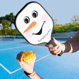 Palas De Pickleball Moderno Personalizado lindo Snowman enfrenta el in