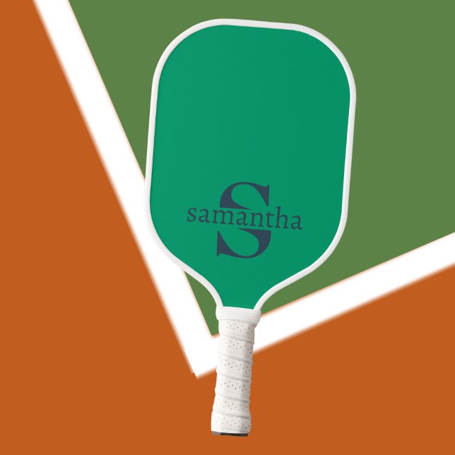 Palas De Pickleball Moderno Personalizado nombre inicial lujo verde (Subido por el creador)