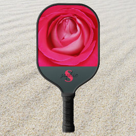 Palas De Pickleball Moderno rosa rosa caliente con el nombre Picklebal