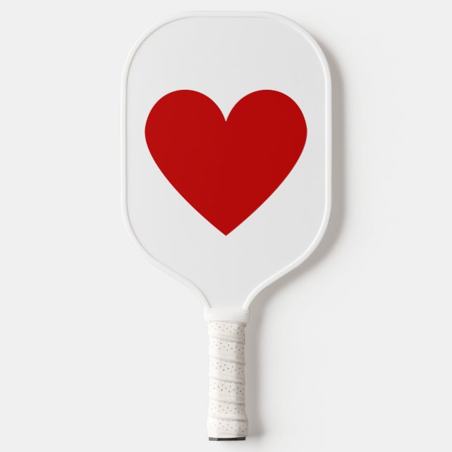 Palas De Pickleball Moderno Sencillo Corazón Rojo Amor Banda Clásica (Anverso)