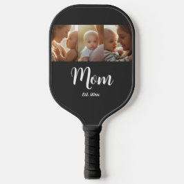 Palas De Pickleball Mom Est. year Modern Bold Script Pickleball Paddle