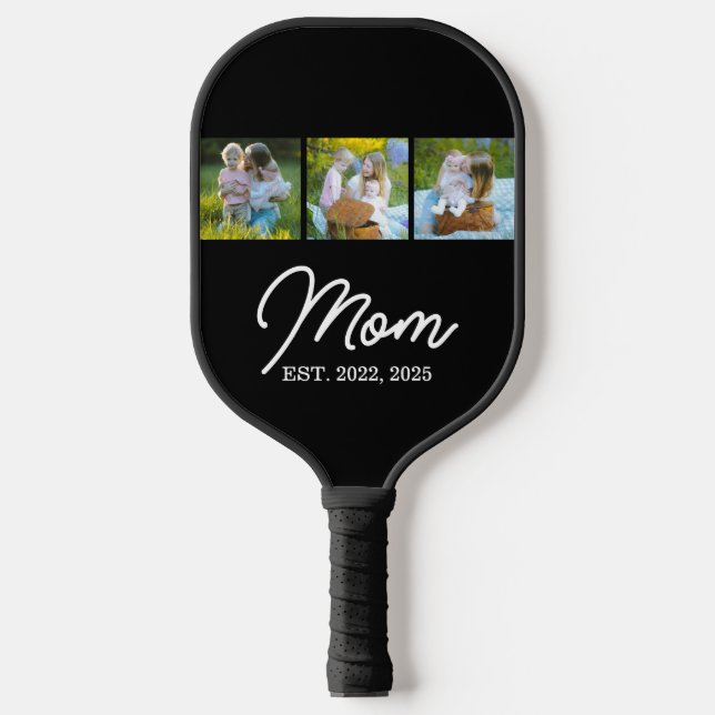 Palas De Pickleball Mom Established Modern Script Black 3 Photo (Anverso)