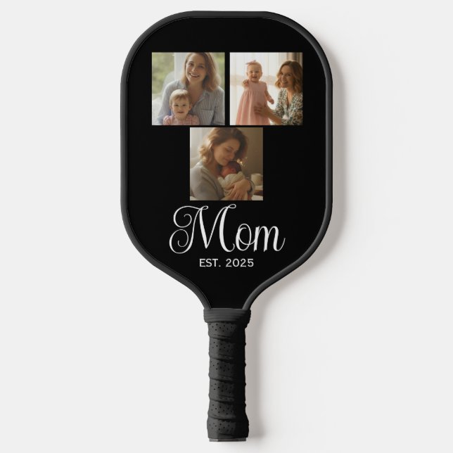 Palas De Pickleball Mom Established Modern Script Black 3 Photo (Anverso)
