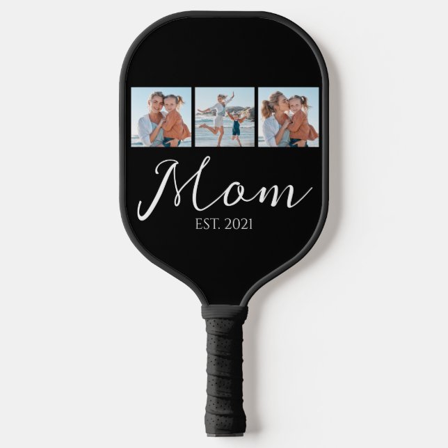 Palas De Pickleball Mom Established Script Negro 3 Foto  (Anverso)