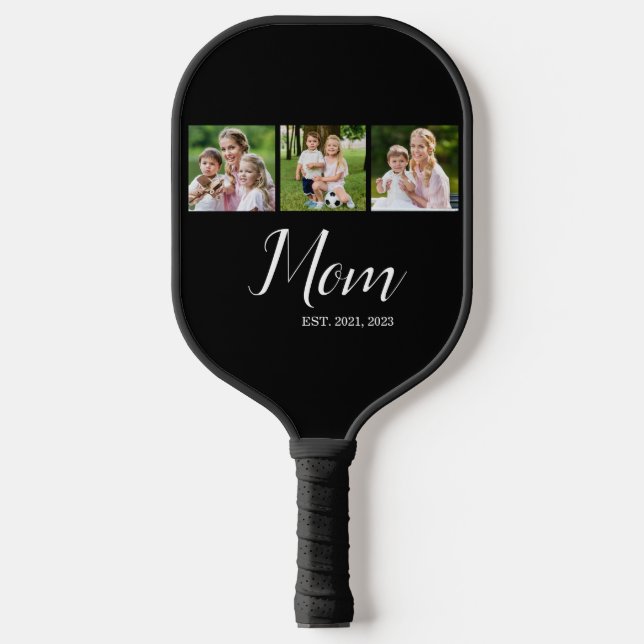 Palas De Pickleball Mom Established Script Negro 3 Foto  (Anverso)