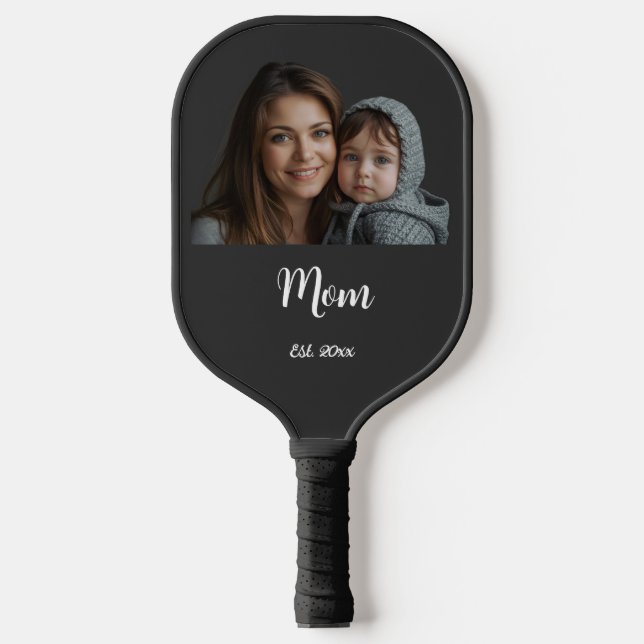 Palas De Pickleball Mom Established Year Black Modern Script  (Anverso)
