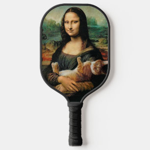 Palas De Pickleball Mona Lisa sosteniendo un gato Leonardo da Vinci