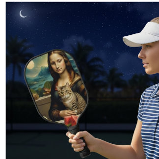 Palas De Pickleball Mona Lisa & su gato  -  Vibraciones de verano \