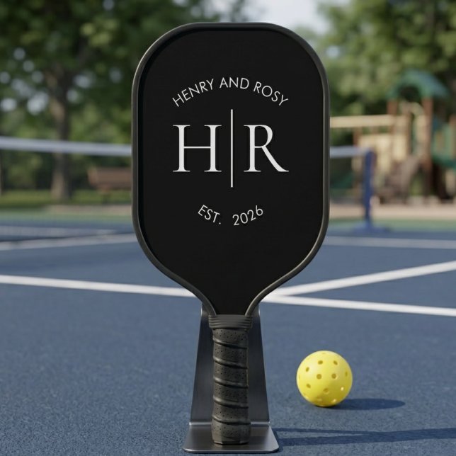 Palas De Pickleball Monitor de Monograma para Parejas Negro (Subido por el creador)
