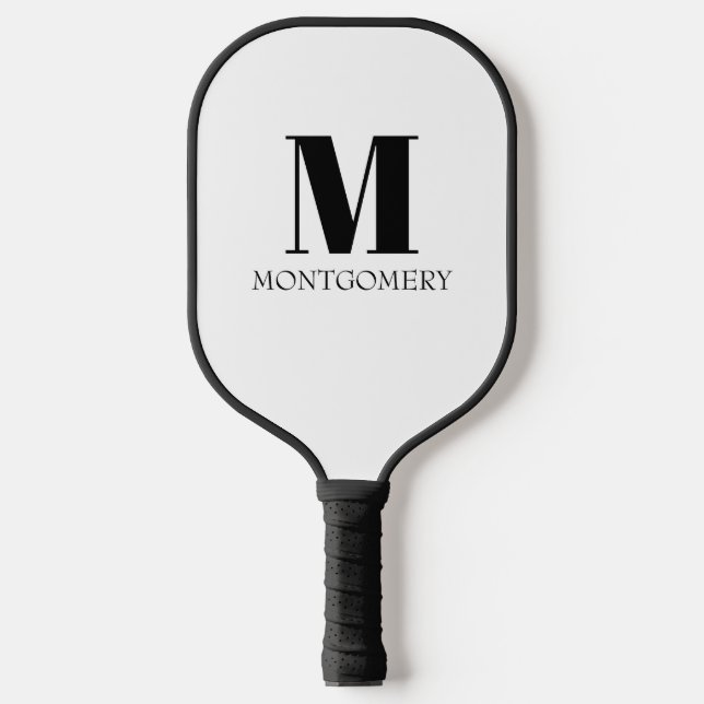 Palas De Pickleball Monogram Name Bold Black (Anverso)