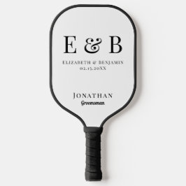 Palas De Pickleball Monogram Wedding Groomsman Gift Photo