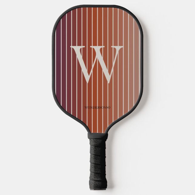 Palas De Pickleball Monograma Amanecer Pastel (Anverso)