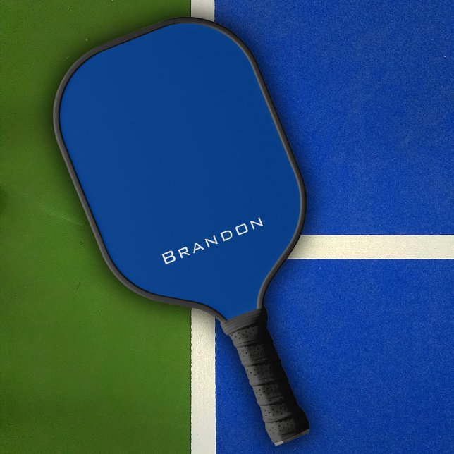 Palas De Pickleball Monograma azul básico moderno de la marina oscura (Subido por el creador)