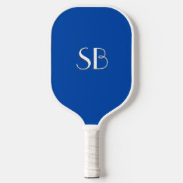 Palas De Pickleball Monograma azul cobalto sólido