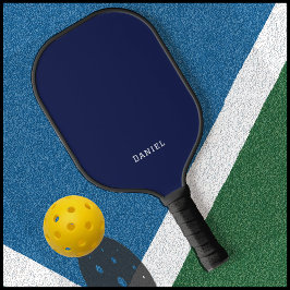 Palas De Pickleball Monograma azul de la marina profesional moderna
