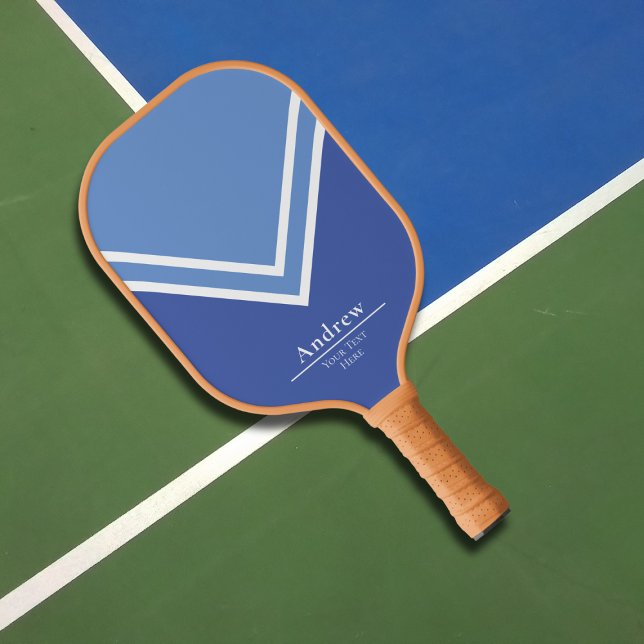 Palas De Pickleball Monograma azul profesional simple monogramado (Subido por el creador)