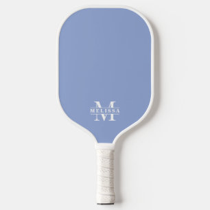 Palas De Pickleball Monograma Azul Sencillo Elegante