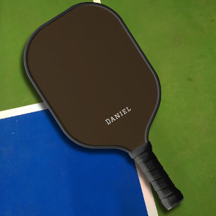 Palas De Pickleball Monograma básico de marrón oscuro para hombres