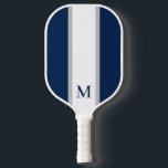 Palas De Pickleball Monograma clásico<br><div class="desc">Un diseño de monograma clásico a rayas que se puede personalizar en cualquier color.</div>