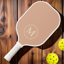 Palas De Pickleball Monograma Color de yegua dulce sólido de mediados