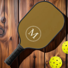 Palas De Pickleball Monograma Color del Desierto Sólido Cálido de Medi