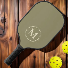 Palas De Pickleball Monograma Color del prado de sabio sólido de media