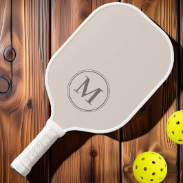 Palas De Pickleball Monograma Color rosa Sólido de Castillo de Arena S
