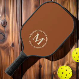 Palas De Pickleball Monograma Color Sol del Desierto Sólido de Mitad d