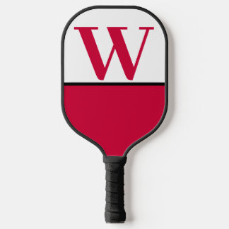 Palas De Pickleball Monograma de baloncesto de cartón y baloncesto bla
