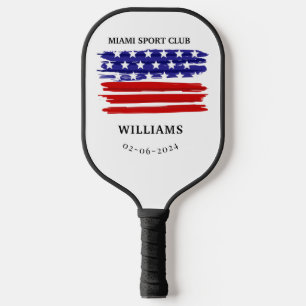 Palas De Pickleball Monograma de bomberos personalizado