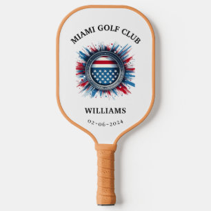 Palas De Pickleball Monograma de bomberos personalizado