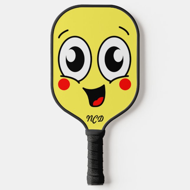 Palas De Pickleball Monograma de cara de Personalizado corto (Anverso)