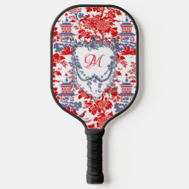 Palas De Pickleball Monograma de Chinoiserie Delft French Blue