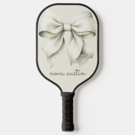 Palas De Pickleball Monograma de color blanco moderno personalizado co