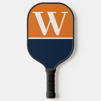 Palas De Pickleball Monograma de Colores de la Escuela de naranja y Ma