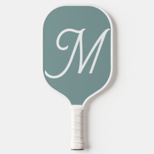 Palas De Pickleball Monograma de escritura verde moderna