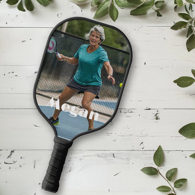 Palas De Pickleball Monograma de fotografía y nombre del personalizado (Subido por el creador)