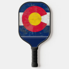 Palas De Pickleball Monograma de la bandera del estado de Colorado en 