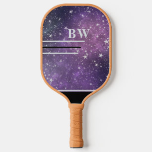 Palas De Pickleball Monograma de las líneas de Purpurina Púrpura Estre