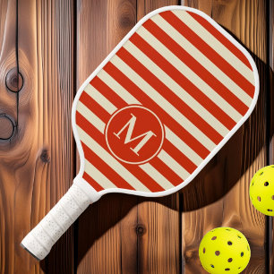 Palas De Pickleball Monograma de Naranja Sangre a Rayas Polo de Mediad