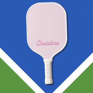 Palas De Pickleball Monograma de nombre de guión moderno simple