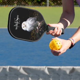 Palas De Pickleball Monograma de nombre personalizado de majestuoso bú