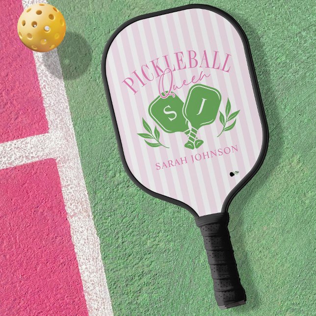 Palas De Pickleball Monograma de nombre personalizado Reina de pellebo (Subido por el creador)