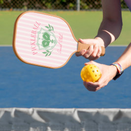 Palas De Pickleball Monograma de nombre personalizado Reina de pellebo