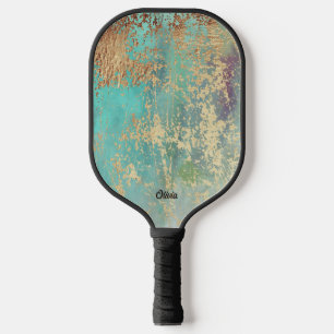 Palas De Pickleball Monograma de oro elegante