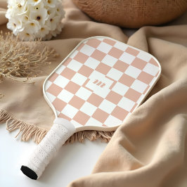 Palas De Pickleball Monograma de Personalizado de patrones retro moder