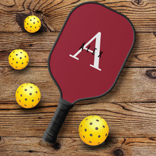 Palas De Pickleball Monograma de Personalizado moderno de pimienta en