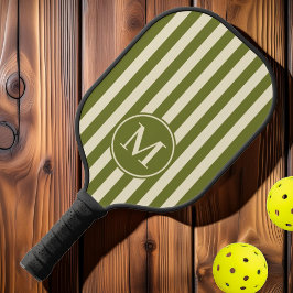 Palas De Pickleball Monograma de Polo Striping Sweet Olive de mediados