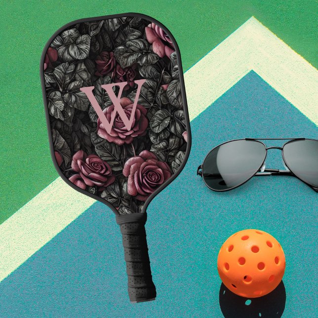 Palas De Pickleball Monograma de Rosas de cosecha (Subido por el creador)